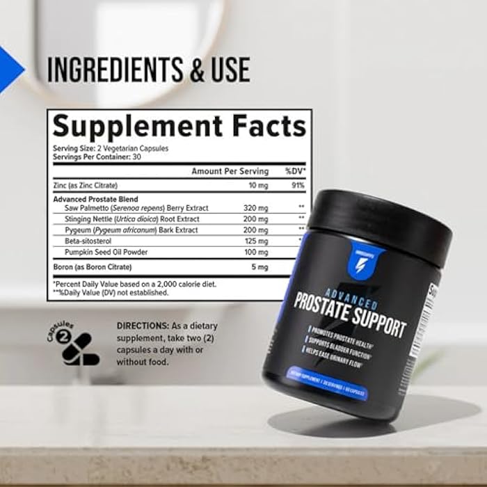 INNOSUPPS Inno Advanced Prostate Support - Prostate Health Supplement for Men with Saw Palmetto, Pumpkin Seed Oil, Stinging Nettle, and Zinc for Urinary Tract Support - Men’s Health Supplement (30 Servings) - Image 4