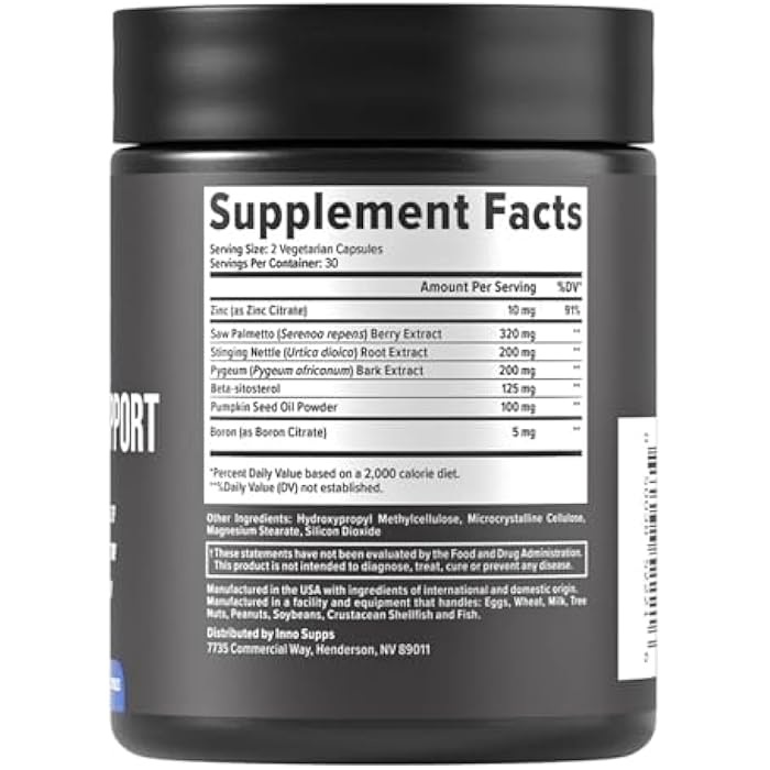 INNOSUPPS Inno Advanced Prostate Support - Prostate Health Supplement for Men with Saw Palmetto, Pumpkin Seed Oil, Stinging Nettle, and Zinc for Urinary Tract Support - Men’s Health Supplement (30 Servings) - Image 3
