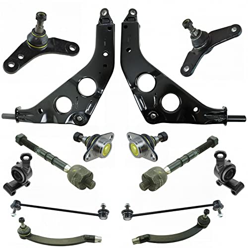 TRQ Front Steering & Suspension Kit Ball Joint Control Arm Control Arm Mounting Bracket Sway Bar Stabilizer Link Tie Rod Compatible with 2003-2008 Mini Cooper - Image 1