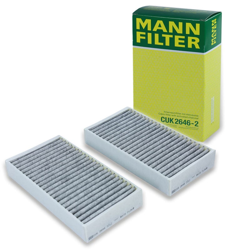 Mann Filter CUK 26462 Automotive Cabin Air Filter with Activated Carbon Car Truck Passenger Compartment OEM Filter Replacement for Mercedes Benz ML350 GL450 R350 and more