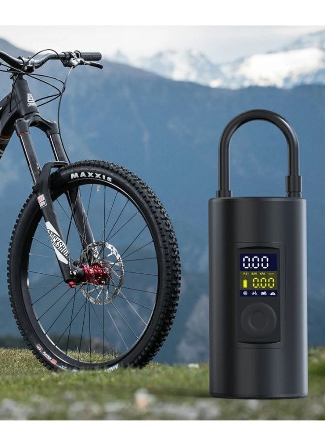 SMARTX Tire Inflator Portable Air Compressor, Cordless Electric Air Pump w/Digital Tire Pressure Gauge, Smart Air Pump for Car, Motorcycle, Bicycle and Ball with LED Light Auto Shut Off  - Image 5