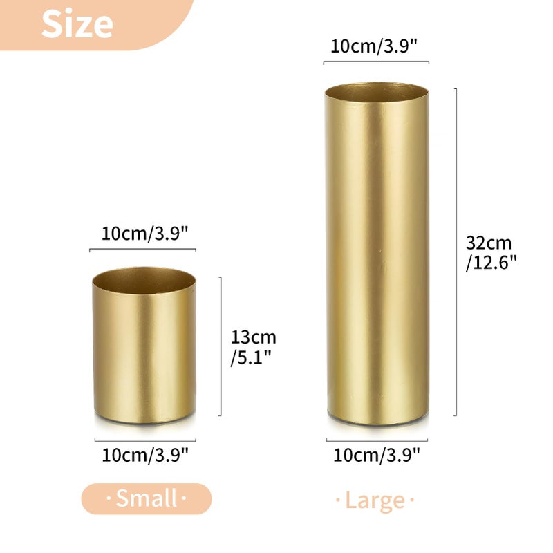 NUPTIO Gold Vases for Centerpieces Wedding: 6 Pcs 5.1 inch Tall Metal Flower Vase Flowers Stand Wedding Centerpieces for Tables Centerpiece Table Decorations - Image 5
