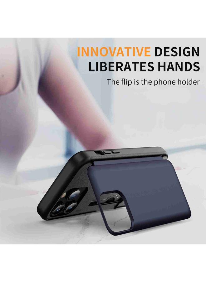 Zaboon Case For iPhone 13 Pro 3 in 1 Flip Holder Phone Case - Image 3