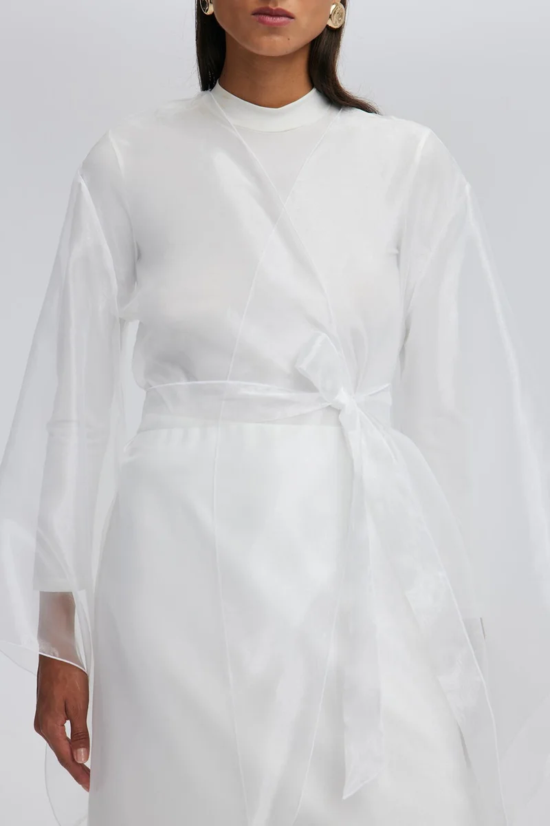 توتشي Jacquard Organza Kimono