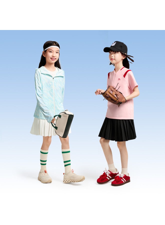 Annil Girls' Knitted Skirt 2025 Summer New Breathable Moisture-wicking Soft Skin-friendly School Style Pleated Mini Skirt - Image 3