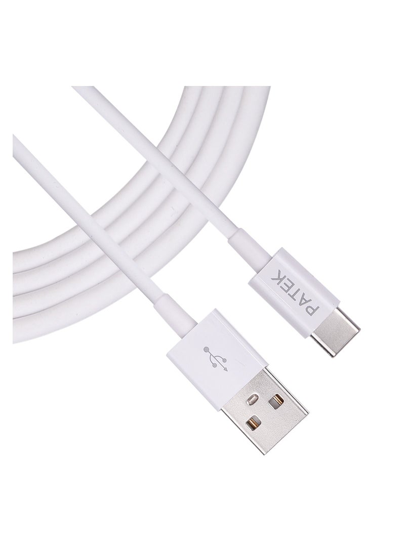 Patek PT-20 شاحن سفر USB مزدوج بمعرف تلقائي 2.4 أمبير مع كبل USB Type-C للشحن الممتاز والذكي - Image 4