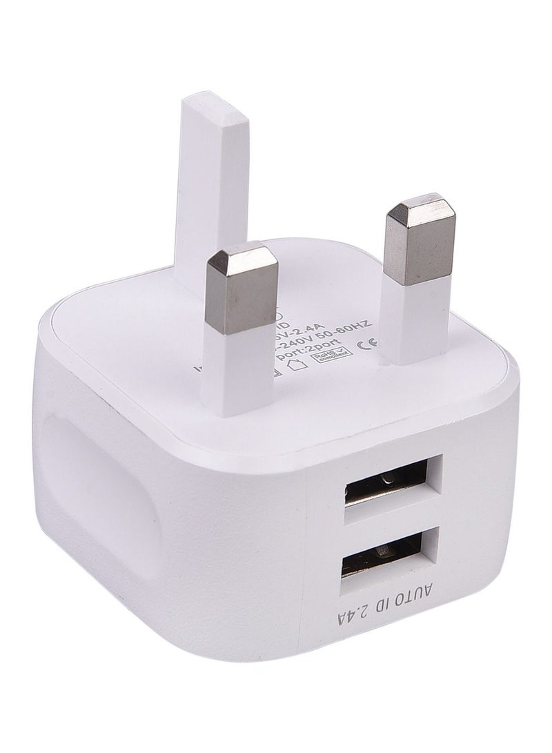 Patek PT-20 شاحن سفر USB مزدوج بمعرف تلقائي 2.4 أمبير مع كبل USB Type-C للشحن الممتاز والذكي - Image 3