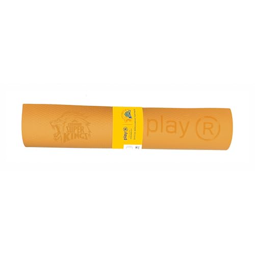 playR x CSK Yoga Mat 6mm - Extra Thick EVA - Unisex Anti-Slip Mat for Yoga, Workout, Home Gym, Fitness & Stretching Durable Training Groundsheet for Men & Women For All-Season - Image 1