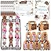 Jiytivity 62 Pcs Adopt a Horse Animal Party Favors Include 12 Mini Stuffed Horse 12 Boxes 12 Hats 12 Scarves 12 Cards 1 Adopt Sign 1 Fence for Adopt a Grassland Animal Party Favor Pet Birthday Supply Gifts - Image 2