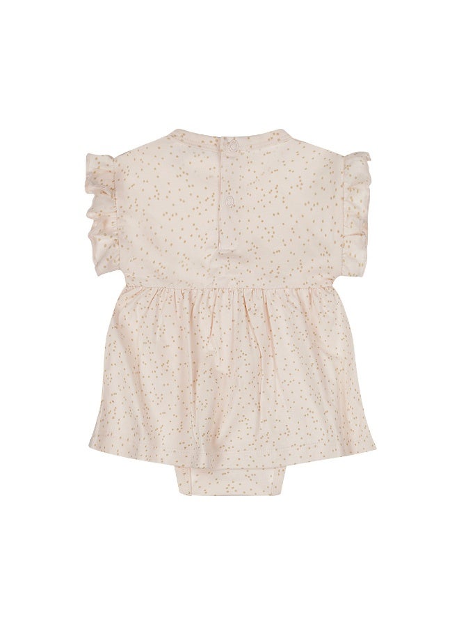 Dirkje Girls Baby Dress With Romper Light Pink Dot - Image 2