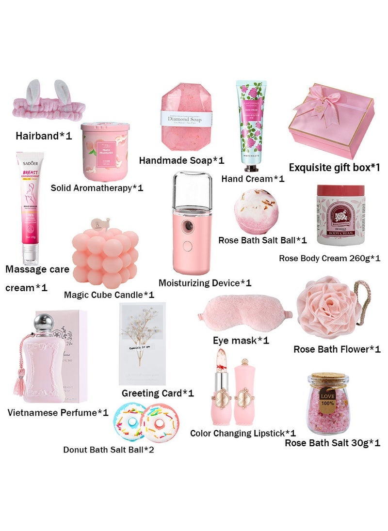 Captaintech Gifts Basket for Women - Birthday Gift Box Set Contains 18 Items Inspirational Gift,Relaxing Spa Care Package for Women Friendship,Friend Gifts for Women - Image 2