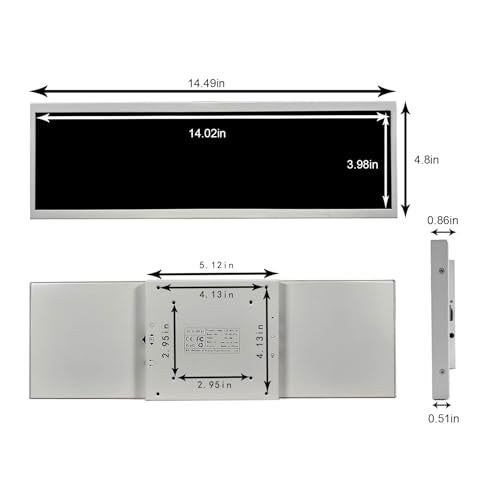 VSDISPLAY 14.5 Inch White LCD Monitor 2560x720 2K Resolution USB-C Stretched Bar Display for Computer PC Case GPU CPU Secondary Screen - Image 3