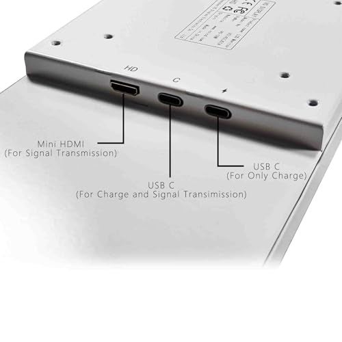 VSDISPLAY 14.5 Inch White LCD Monitor 2560x720 2K Resolution USB-C Stretched Bar Display for Computer PC Case GPU CPU Secondary Screen - Image 4