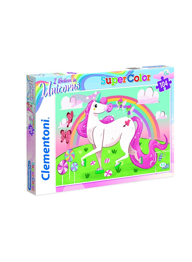 Clementoni Puzzle I Believe In Unicorn 104 Pieces - Image 1