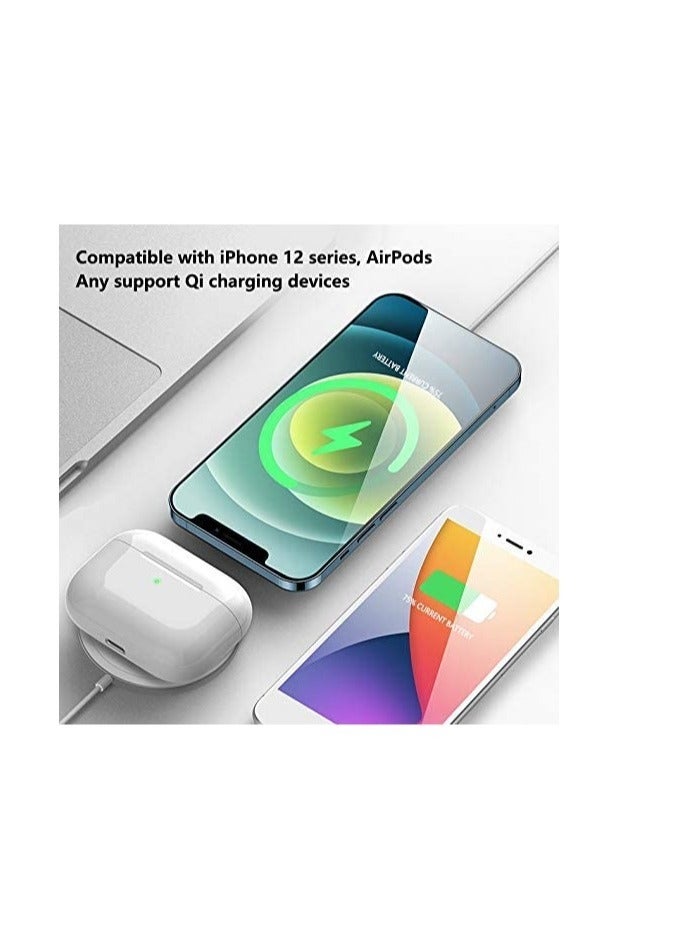 20W Magnetic Wireless Charging Cable USB-C Compatible with Apple iPhone 12/12 Mini/12 Pro/12 Pro Max White - Image 2