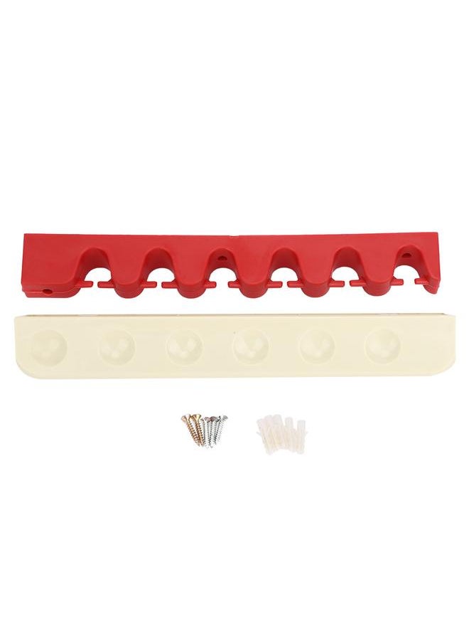 Thoraya Rubber 6 Hole Billiard Cue Stand Rack Wall Mount Pool Cues Hanging Bracket AccessoryRubber Billiards Cue Holder  - Image 1