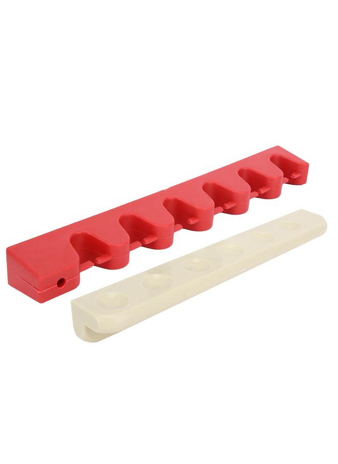 Thoraya Rubber 6 Hole Billiard Cue Stand Rack Wall Mount Pool Cues Hanging Bracket AccessoryRubber Billiards Cue Holder  - Image 5