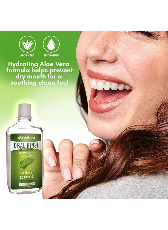 زيلوبرست غسول الفم XyloBurst Fresh Breath Oral Rinse مع إكسيليتول طبيعي - خالٍ من الكحول والفلورايد وSLS - نعناع منعش (عبوة من 3 قطع سعة 16 أونصة) - Image 4