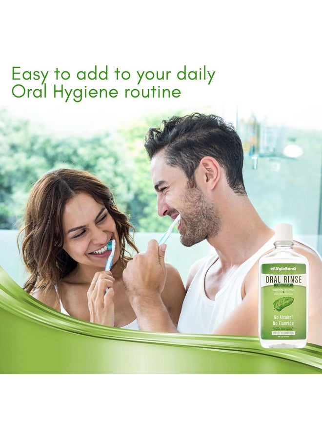 زيلوبرست غسول الفم XyloBurst Fresh Breath Oral Rinse مع إكسيليتول طبيعي - خالٍ من الكحول والفلورايد وSLS - نعناع منعش (عبوة من 3 قطع سعة 16 أونصة) - Image 5