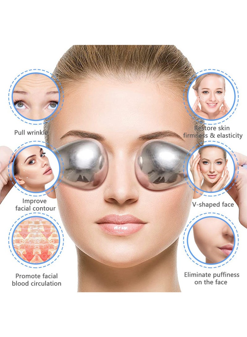 l&wen Ice Globe, Facial Skin Care Tool to Tighten Skin and Reduce Puffiness, for Face and Eyes, Stainless Steel Massager for Face and Eyes (1 PC) - Image 2