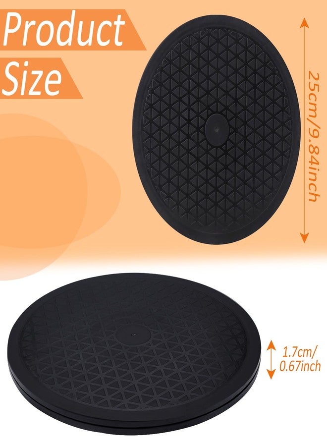 Cinvo 10 inch Turntable Rotating Caster Spinner Non Skid Lazy Susan Heavy Duty 360˚ Rotating Swivel Stand for Model Base/Potted Plants/TV/Monitors/Craft Paintings (1 PCS) - Image 2