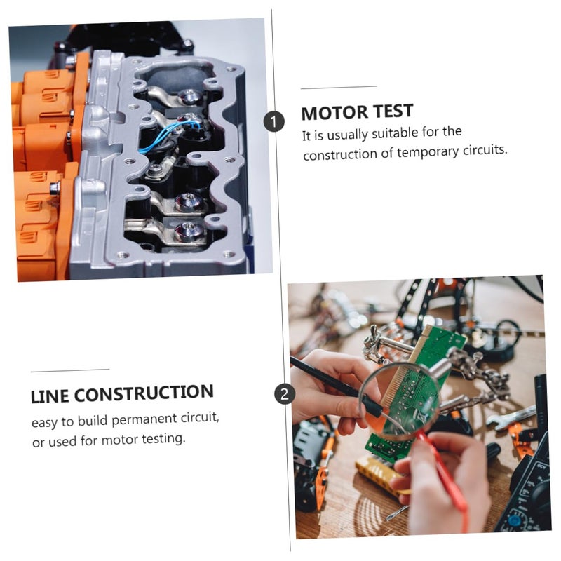 20 قطعة من أسلاك التمساح الاختبارية أسلاك موصل نحاسي مجموعة أسلاك توصيل الدائرة - Image 4