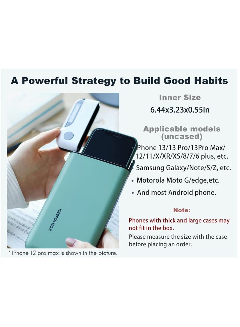 Cell Phone Lock Box with Timer, Portable Time Lock Box for iPhone and Android Phone, Help to Focus, Prevent Phone Addiction, Portable,Timed,Control Self, Prevent Phone Addiction (Pink)