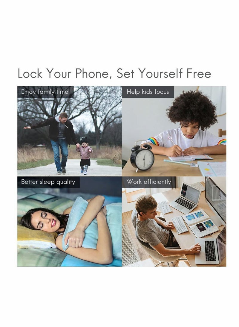 Cell Phone Lock Box with Timer, Portable Time Lock Box for iPhone and Android Phone, Help to Focus, Prevent Phone Addiction, Portable,Timed,Control Self, Prevent Phone Addiction (Pink)