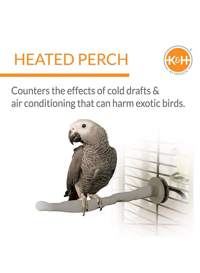 ThermoPerch Heated Bird Perch Gray Small 1 X 10.5 Inches