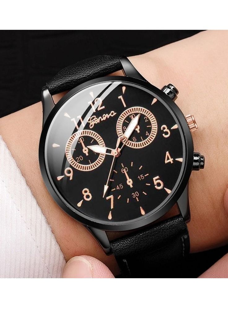 Geneva Men's quartz watch with one piece round index dial and one piece bracelet  - Image 3