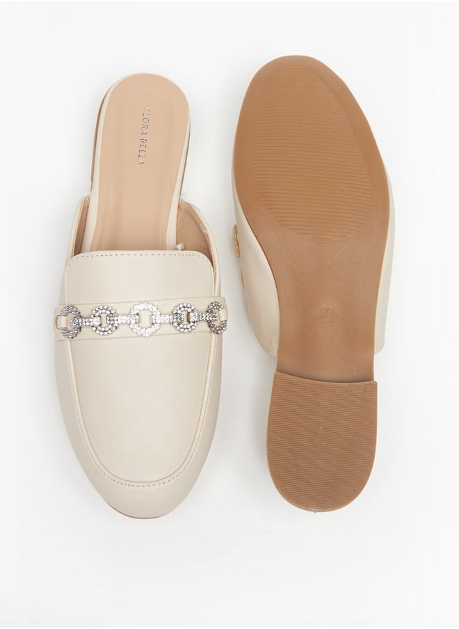 Flora Bella - Women's Embellished Slip-On Mules - Image 1
