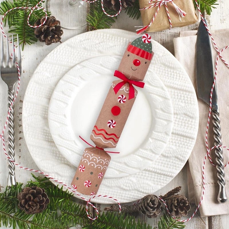 RSW 6 Gingerbread 12-Inch Christmas Crackers – Holiday Party Favors, Festive Fun, and Seasonal Decor for Kids and Family, Christmas Celebration Essentials - Image 3