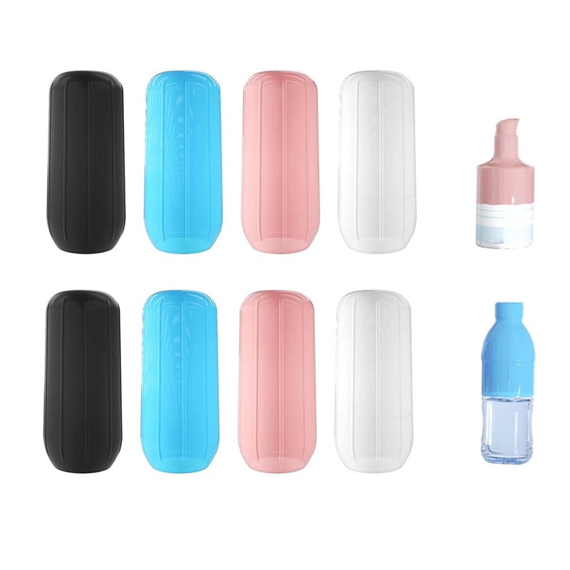 M'AYCREATE MAYCREATE® 8 Pcs Leak Proof Sleeves for Travel Container Silicone Elastic Sleeves for Leak Proofing in Luggage, Reusable Sleeve Covers for Toiletries, Spray Bottles Accessory - Image 1