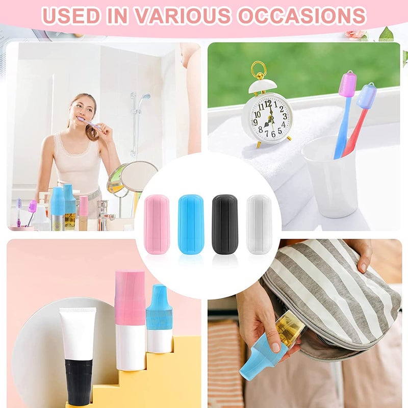 M'AYCREATE MAYCREATE® 8 Pcs Leak Proof Sleeves for Travel Container Silicone Elastic Sleeves for Leak Proofing in Luggage, Reusable Sleeve Covers for Toiletries, Spray Bottles Accessory - Image 5