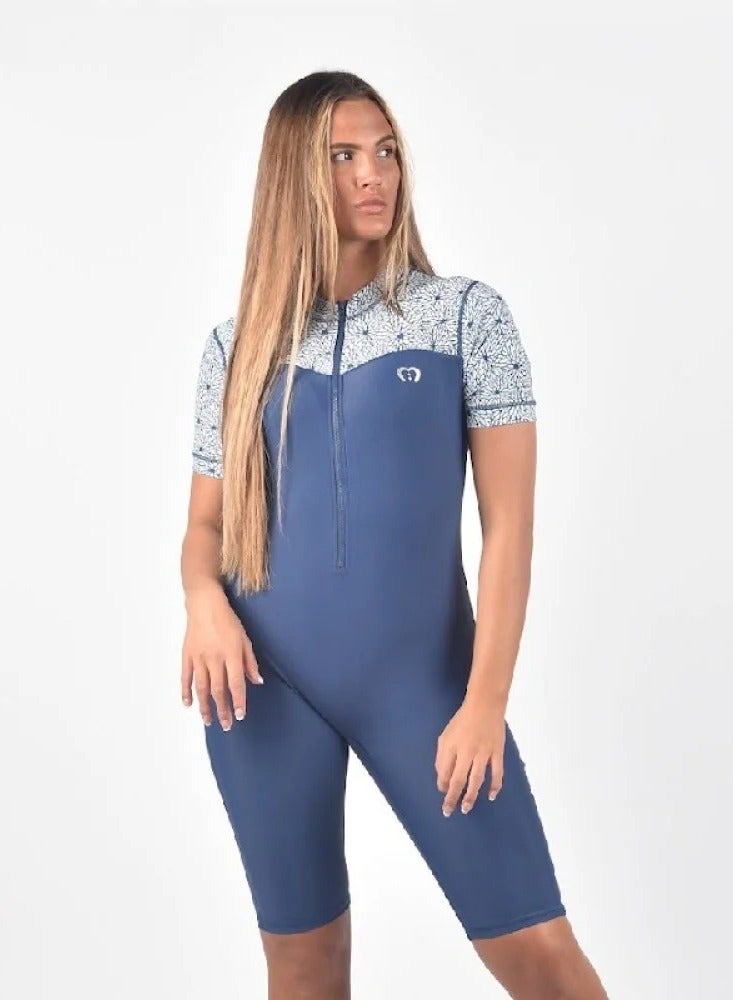Modestly Active Swimwear, Short Sleeve/ Short Leg All-in-One Swimwear Sui - Image 3