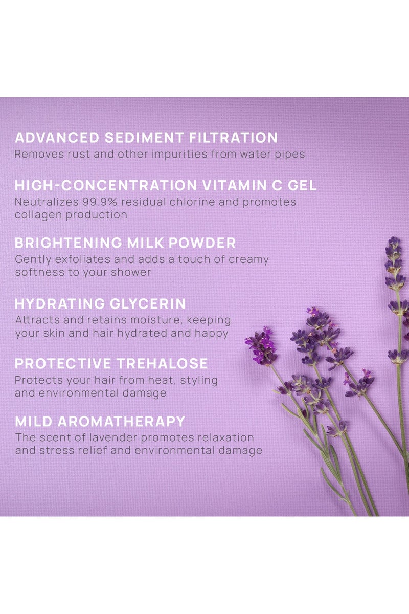 اماروها مرشح دش عالمي برائحة الخزامى مع فيتامين سي لرأس الدش والسبا - Image 3