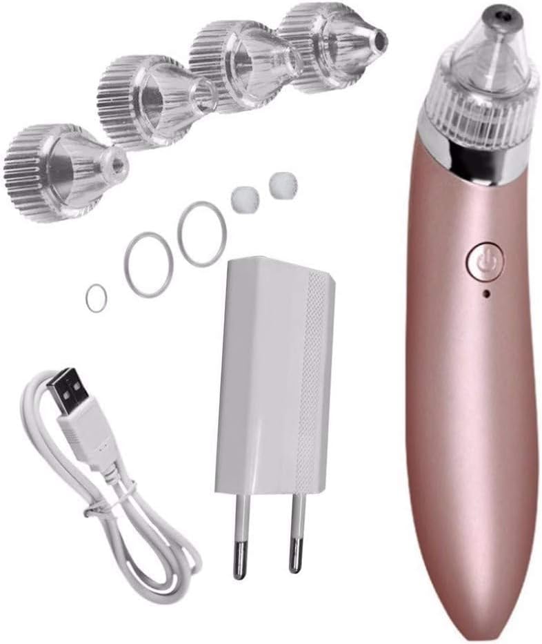 Vacuum Suction Pore Cleaner, 4 Interchangeable Heads, Blackhead and Impurity Removal, Rechargeable with USB Cable - Image 5