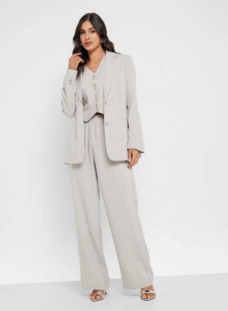 VERO MODA High Waist Wide Leg Linen 32" Pants