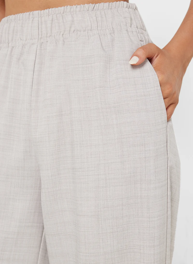 VERO MODA High Waist Wide Leg Linen 32" Pants