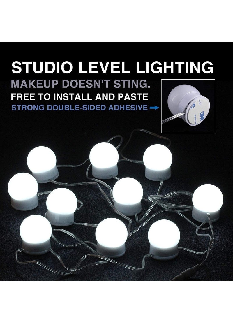 ELTRAZONE 10 LED Hollywood Style Vanity Mirror Lights Kit White 32x19centimeter - Image 4