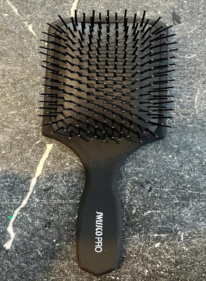 Swissco Soft Touch Paddle Shower Hair Brush (Black) - Image 2