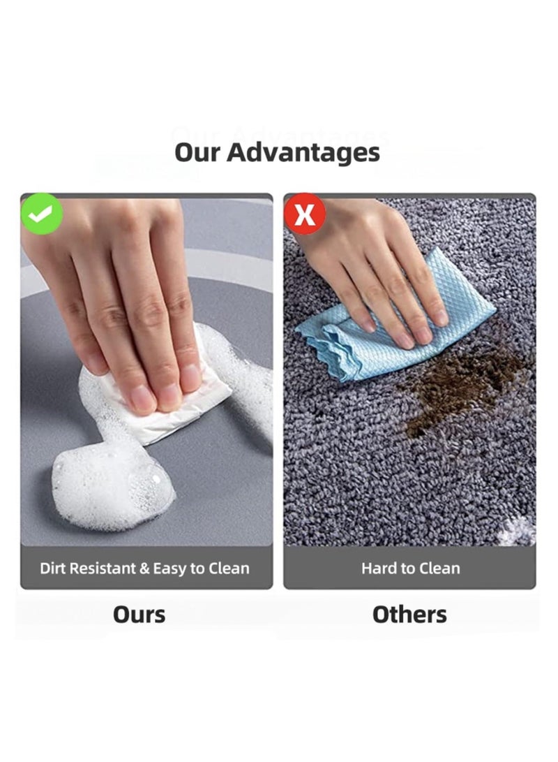 سجادة حمام دياتوم، سجادة حمام 40 * 60 سم غير قابلة للانزلاق سريعة الجفاف لأرضية الحمام، سجادة أرضية من المطاط الرقيق فائقة الامتصاص للباب للحمام وحوض الاستحمام والمطبخ (40 * 60 سم) - Image 2