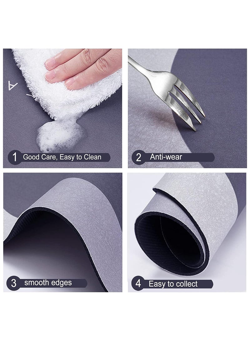 سجادة حمام دياتوم، سجادة حمام 40 * 60 سم غير قابلة للانزلاق سريعة الجفاف لأرضية الحمام، سجادة أرضية من المطاط الرقيق فائقة الامتصاص للباب للحمام وحوض الاستحمام والمطبخ (40 * 60 سم) - Image 4