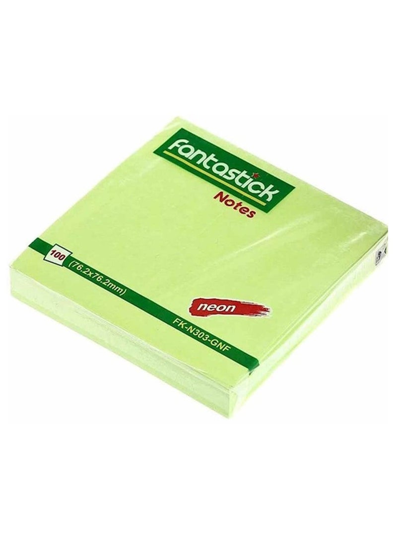 Fantastick 12-Piece Sticky Notes 3x3 Inch Size Green - Image 2