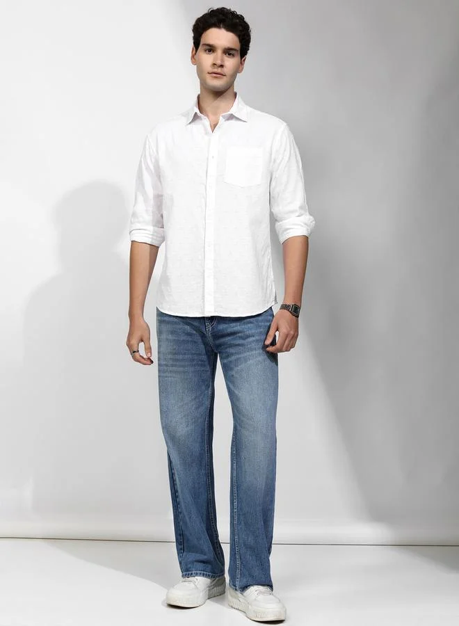 هاي لاندر قميص هايْلاندَر بقصة عادية وياقة وجيب