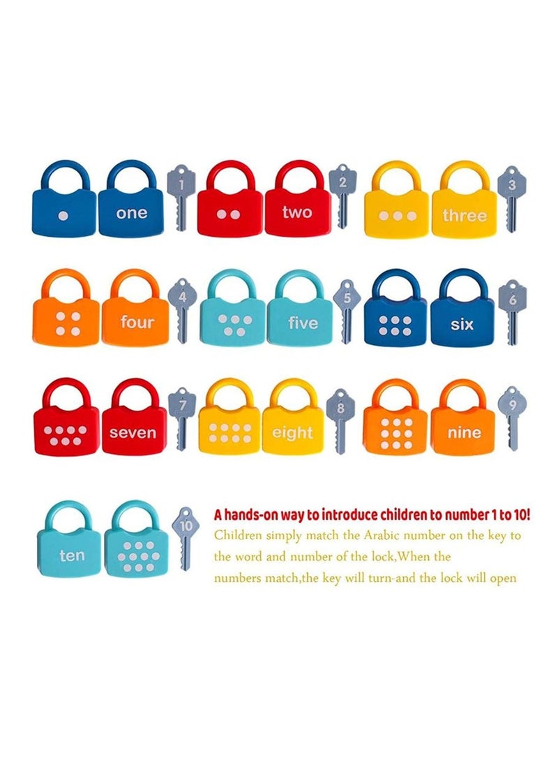Onshine Kids Learning Locks with Keys Numbers Matching & Counting Montessori Educational Toys for Ages 3 yrs+ Boys and Girls Preschool Games Gifts - Image 4