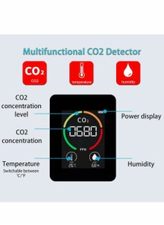 Y&D CO2 Detector, Detector Air Monitor, Carbon Dioxide with Temperature Humidity  - Image 4