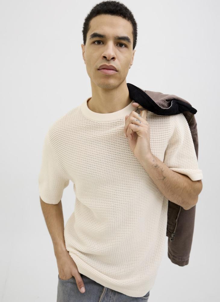 جاك اند جونز تي شيرت جورال ميريا محبوك - Image 3