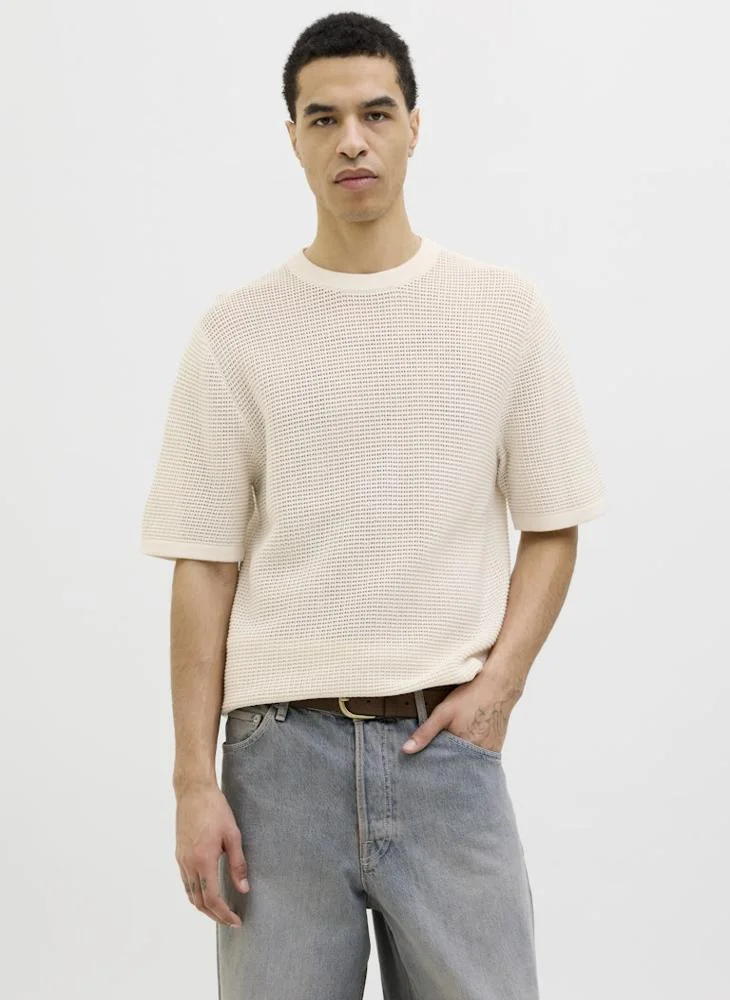 Striped Knitted Regular Fit T-Shirt