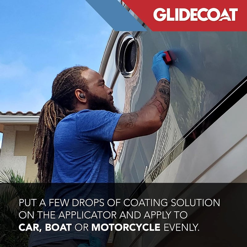 Glidecoat إسفنجات تطبيق الطلاء السيراميكي 6 عبوات - وسادات تطبيق للتفاصيل للسيارات، القوارب، الدراجات النارية، المنازل المتنقلة، وأكثر - غير ماصة - تطبيق سهل على أي مركبة! (6 عد)  - Image 5